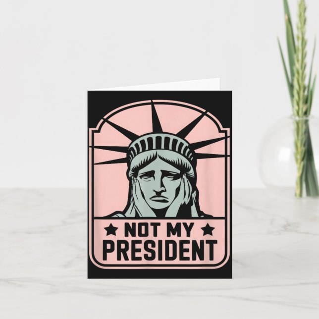 Inte min ordförande Implicit Trump Resist Anti Tru Kort (Framsida)