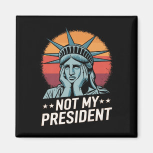 Inte min ordförande Implicit Trump Resist Anti Tru Magnet