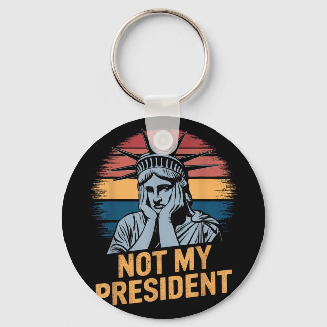 Inte min ordförande Implicit Trump Resist Anti Tru Nyckelring (Framsida)