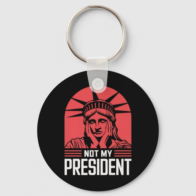 Inte min ordförande Implicit Trump Resist Anti Tru Nyckelring (Framsida)