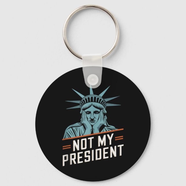 Inte min ordförande Implicit Trump Resist Anti Tru Nyckelring (Framsida)