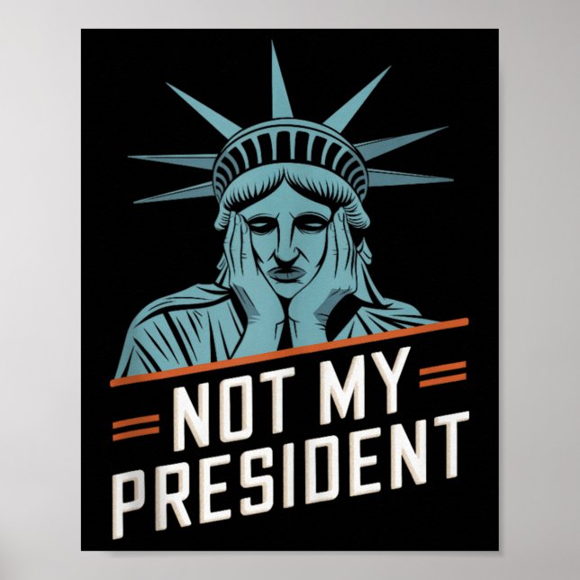Inte min ordförande Implicit Trump Resist Anti Tru Poster (Framsidan)