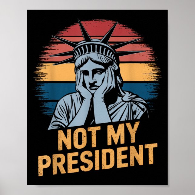 Inte min ordförande Implicit Trump Resist Anti Tru Poster (Framsidan)