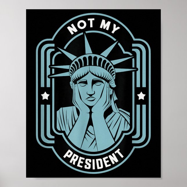 Inte min ordförande Implicit Trump Resist Anti Tru Poster (Framsidan)