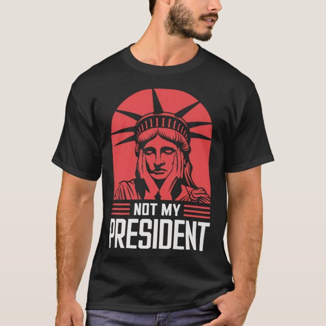 Inte min ordförande Implicit Trump Resist Anti Tru T Shirt (Framsida)
