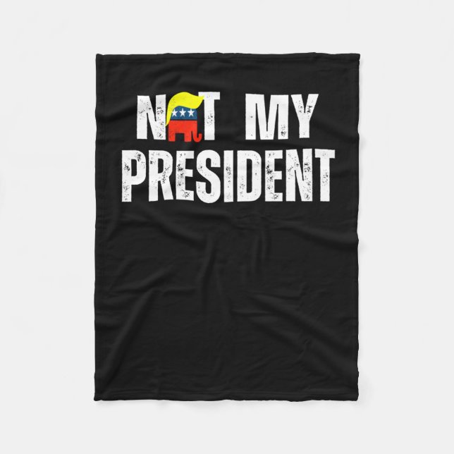 Inte min ordförande Trump 2025 Fleecefilt (Framsidan)