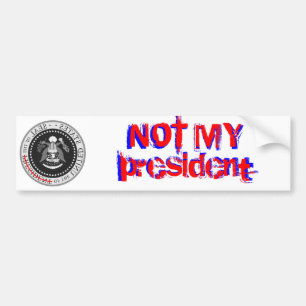 INTE MIN president - bildekal