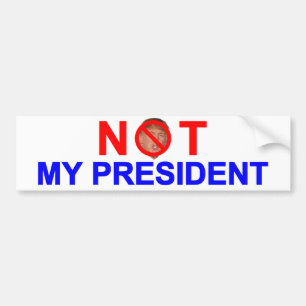 Inte min president bildekal