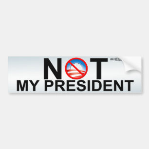 Inte min president bildekal