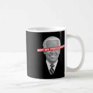 Inte min president Joe Biden - Pro Donald Trump Po Kaffemugg