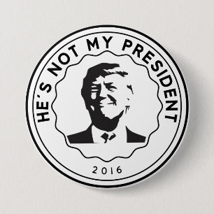 Inte min president knäppas emblem knapp