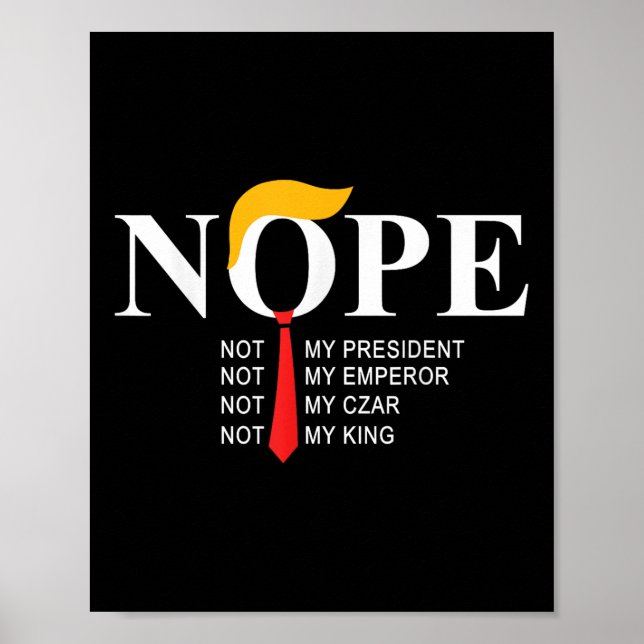 Inte min president Kung Funny Trump Poster (Framsidan)