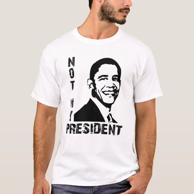 Inte min president Obama T Shirt (Framsida)