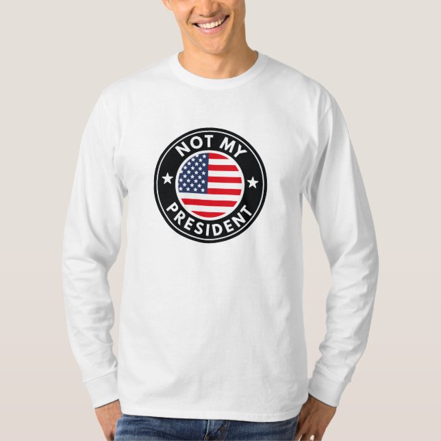 Inte min president t shirt (Framsida)