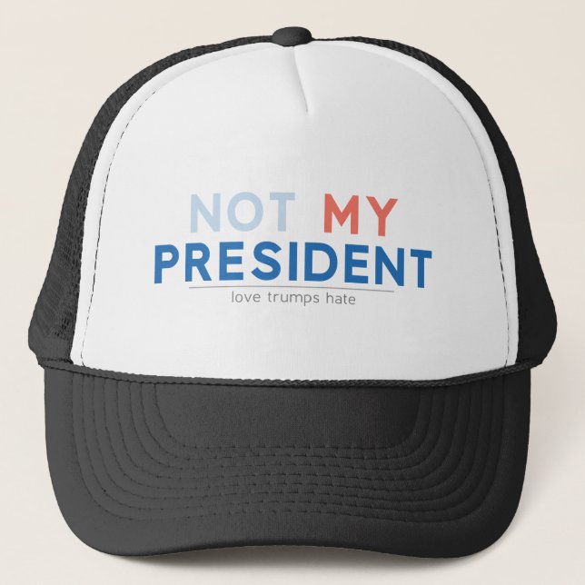 Inte min president truckerkeps (Framsida)