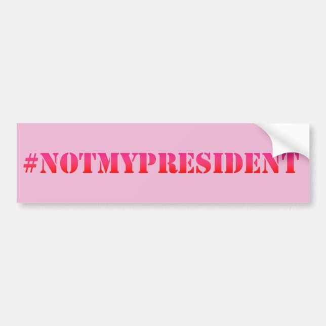 Inte min talman - Protest Bumper Sticker Bildekal (Framsidan)