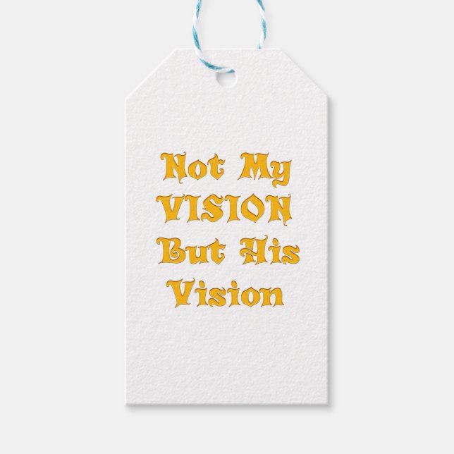 Inte min vision utan hans vision presentetikett (Framsidan)