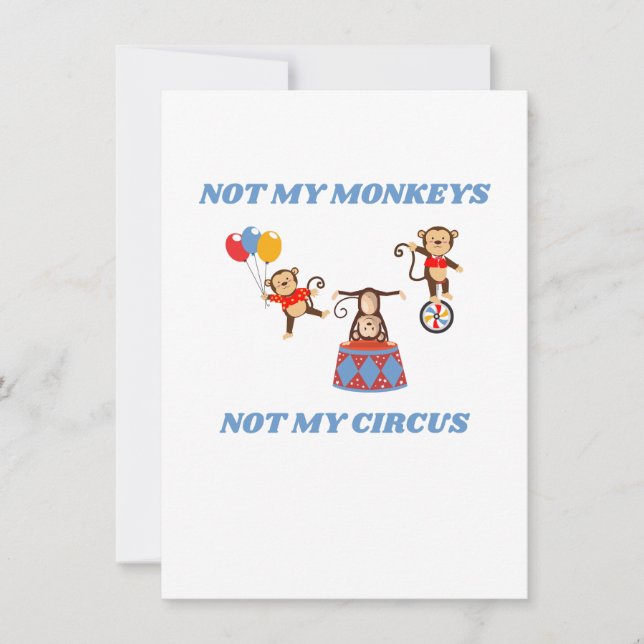 Inte Mina Apor - Inte Min Cirkus Julkort (Framsida)