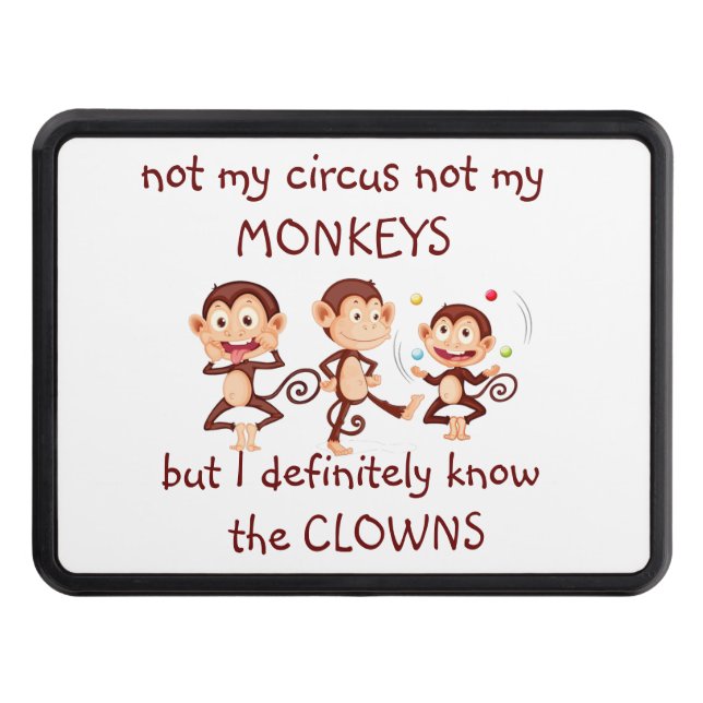 Inte mina apor, inte min cirkusinspirationsoffert dragkroksskydd (Framsidan)