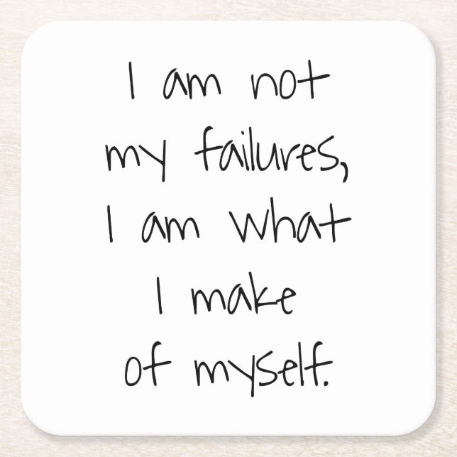 Inte mina Pappra fel Underlägg Papper Kvadrat (Framsidan)