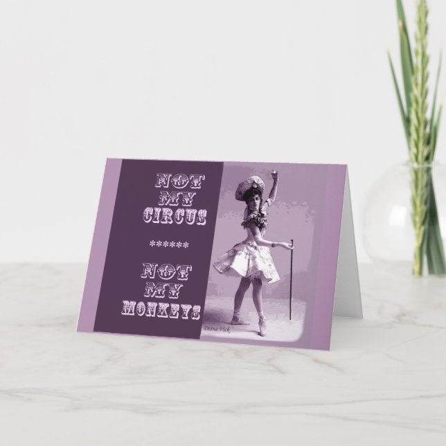 Inte mitt Circus-hälsningskort Kort (Framsida)