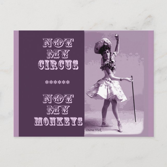 Inte mitt Circus-vykort Vykort (Framsida)
