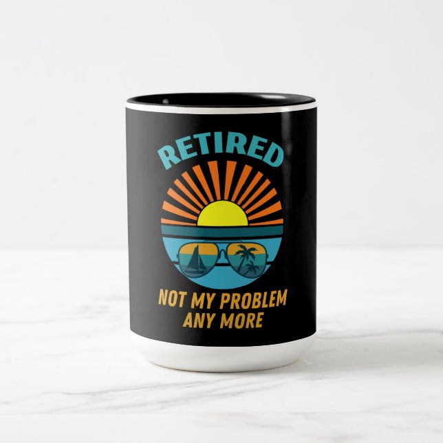 inte mitt problem längre Två-Tonad mugg (Center)