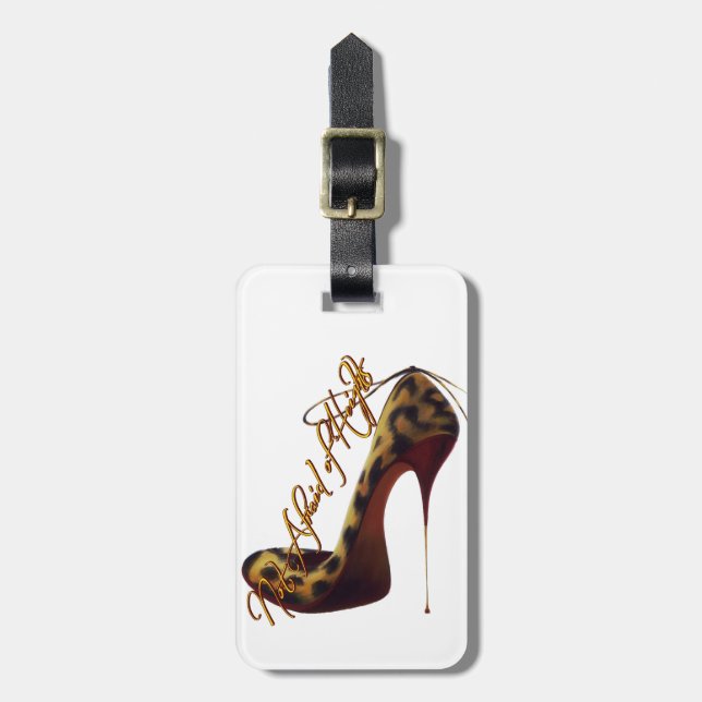 "Inte mot höjder" Tres-Chic med hög hälsodesign Bagagebricka (Vertikal Framsida)