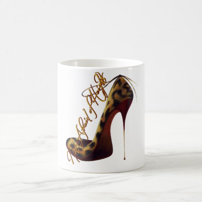 "Inte mot höjder" Tres-Chic med hög hälsodesign Kaffemugg (Center)