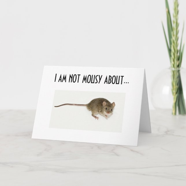 INTE MOUSY ÖVER ATT SÄGA ATT JAG KÄRLEK DIG KORT (Framsida)