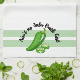 Inte någon Jala Back-flicka Rolig Jalapeño-köket Kökshandduk