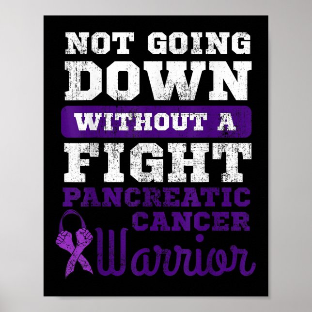 Inte nedåt utan en kamp mot pankreascancer poster (Framsidan)