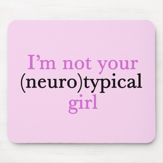 Inte Neurotypisk Pride av jaceutiska Rosa Aspie Musmatta (Framsidan)