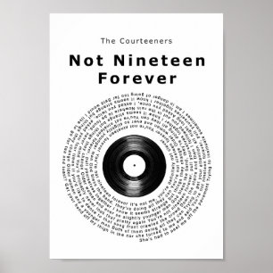 Inte nitton för vinylposten Sång-utskrift Poster