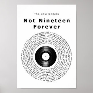 Inte nitton för vinylposten Sång-utskrift Poster