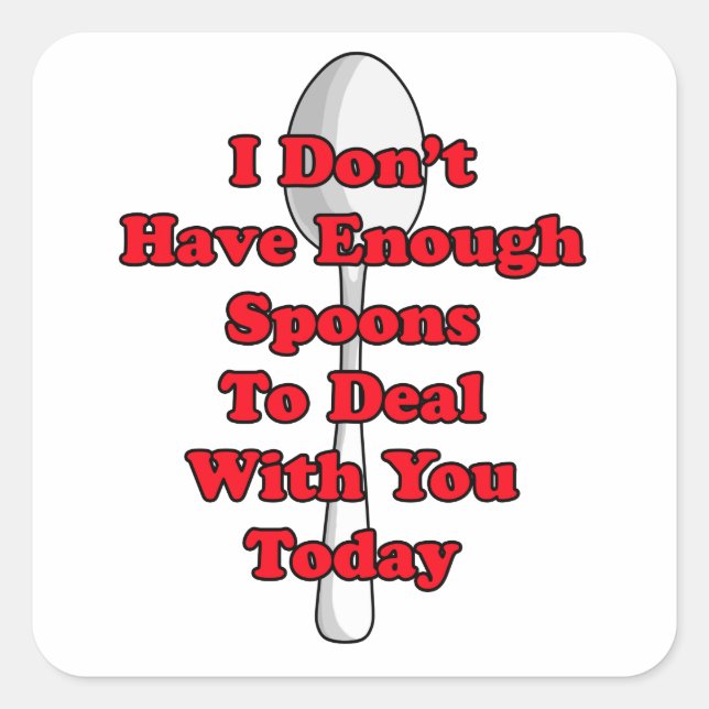 Inte nog med prat! fyrkantigt klistermärke (Framsida)