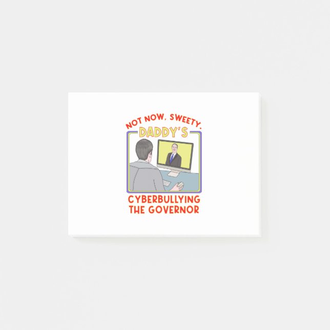 Inte nu, gullet. Pappor cybermobbning mot regering Post-it Block (Framsida)