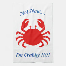 Inte nu.... Jag är Crabby!! Red Crab Blue Ord