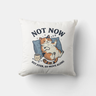 Inte Nu Latmask Katt Vintage Gravyr Rolig Katt Des Kudde