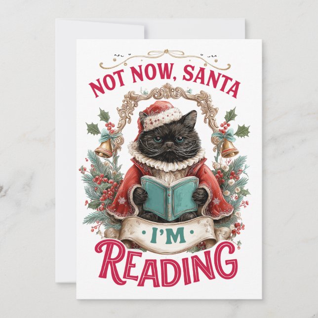 Inte Nu Tomte Jag Läser Julkort (Framsida)