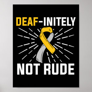 Inte ohyfsad. ASL döv tecken Tecken språk döv medv Poster