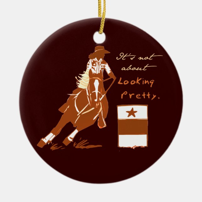 Inte om att Tittar Söt Julgransprydnad Keramik (Framsidan)