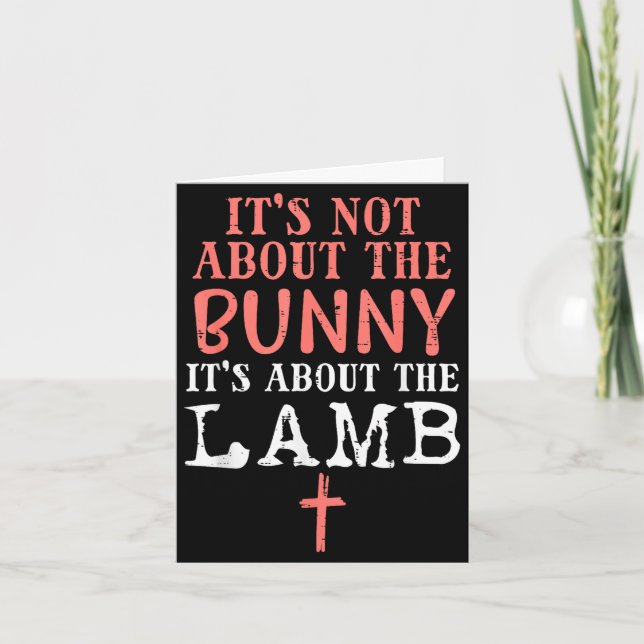 Inte om kaninen utan om lammet Jesus påskInte om Kort (Framsida)