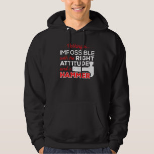 Inte omöjligt byggarbetare för Attitude Hammer Hoodie