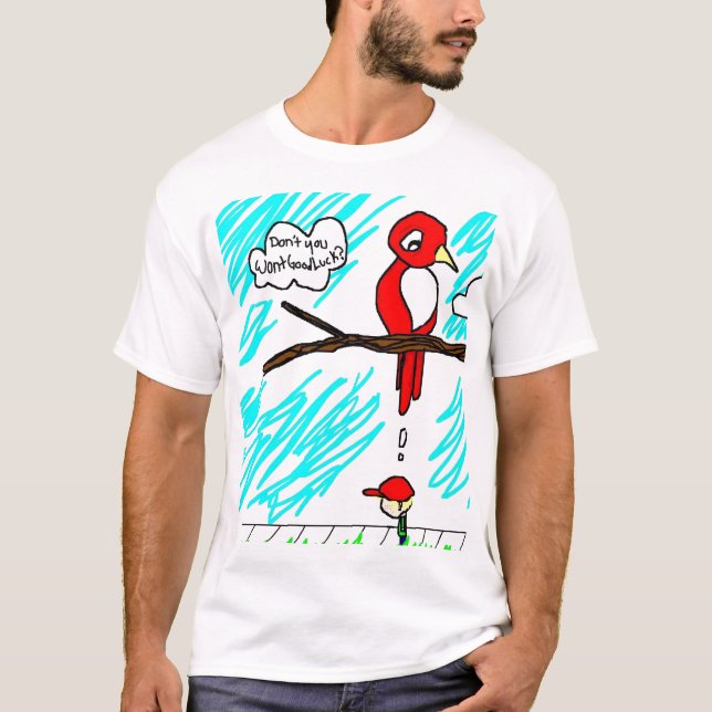 inte önskar u lycka till? t-shirt (Framsida)