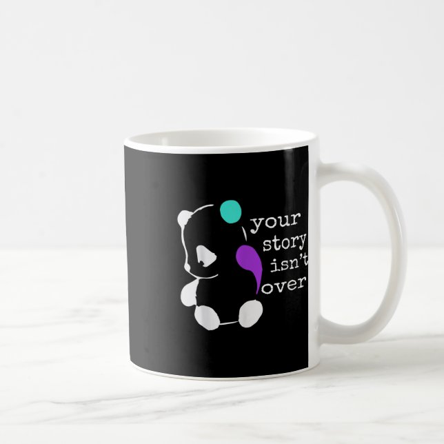 Inte över - Semikolon Gift Suicide Prevention Kaffemugg (Höger)