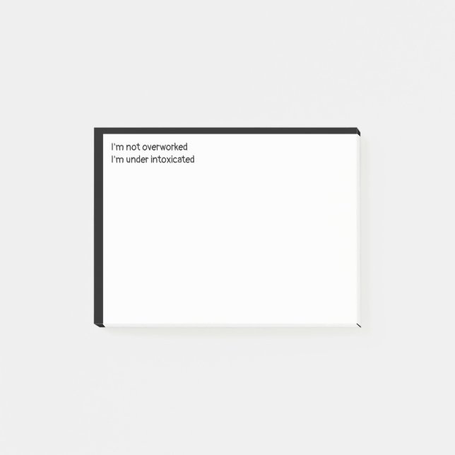 Inte överansträngd, jag är förbryllad post-it block (Framsida)