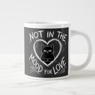 Inte på humör för kärlek Grumpy Cat Sarcastic Jumbo Mugg