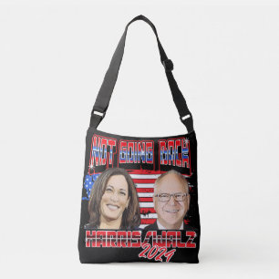 Inte på väg tillbaka Harris Walz 2024 Tote Bag Axelväska