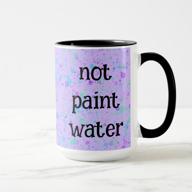 Inte Paint Vatten Funny Lila Splatter Coffee Mugg (Höger)